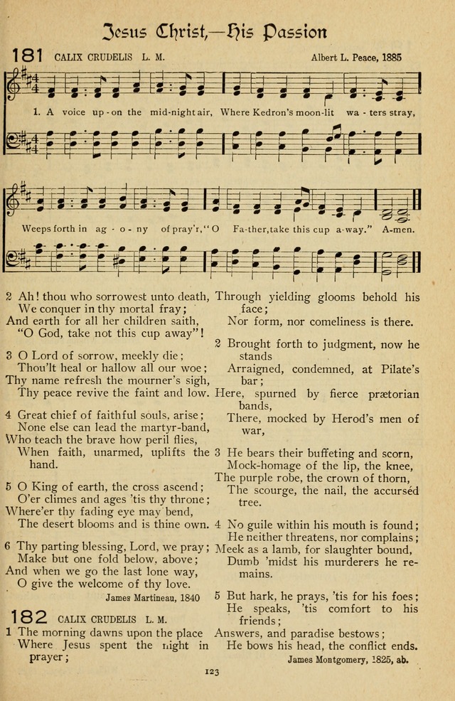 The Sanctuary Hymnal, published by Order of the General Conference of the United Brethren in Christ page 124