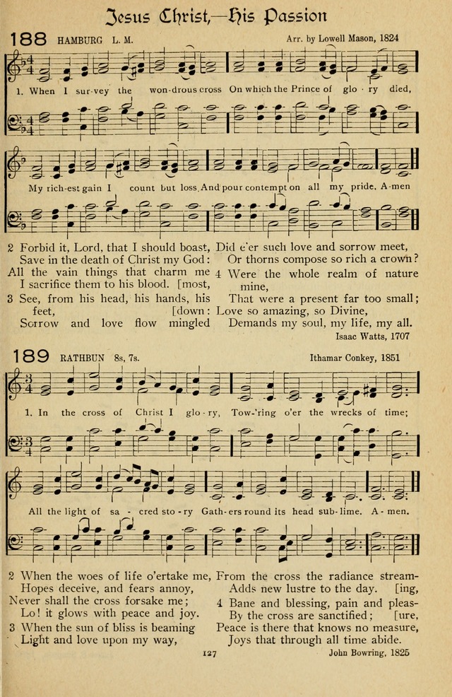 The Sanctuary Hymnal, published by Order of the General Conference of the United Brethren in Christ page 128
