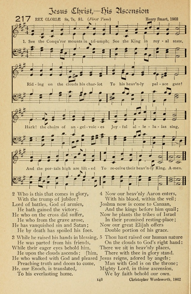 The Sanctuary Hymnal, published by Order of the General Conference of the United Brethren in Christ page 149