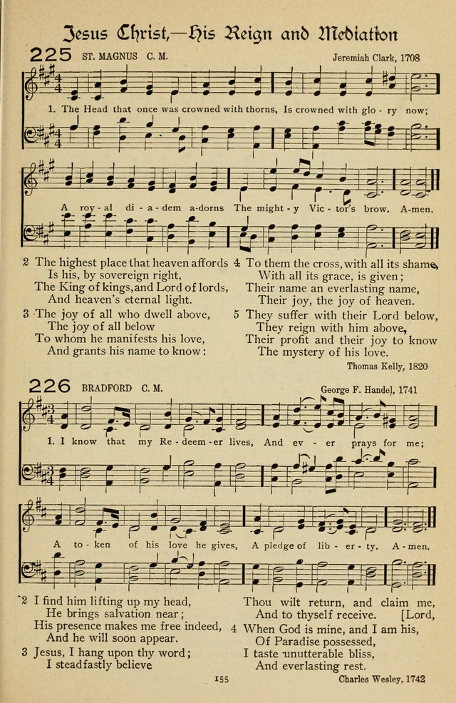 The Sanctuary Hymnal, published by Order of the General Conference of the United Brethren in Christ page 156