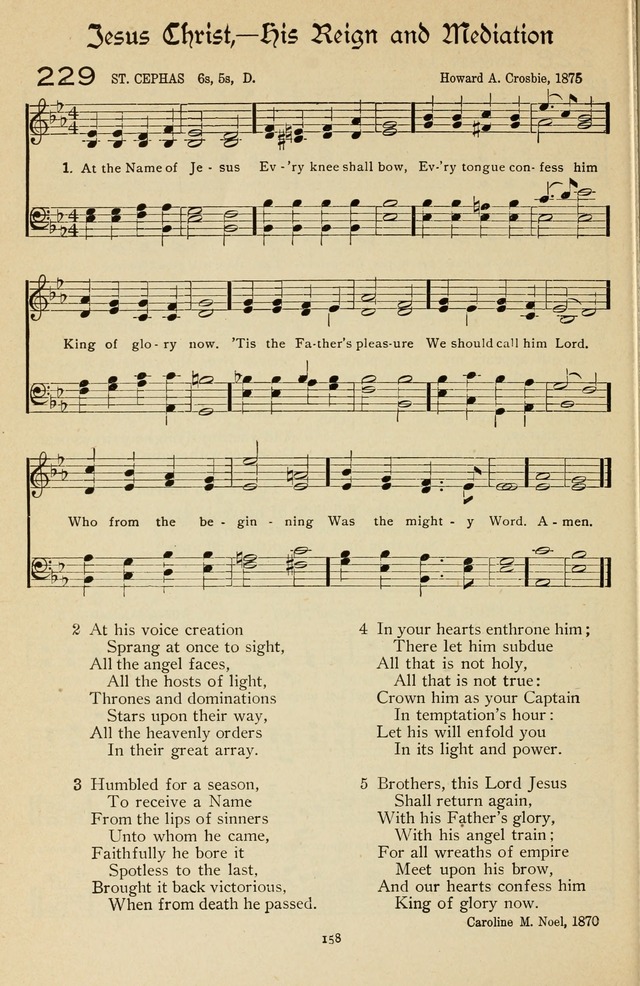 The Sanctuary Hymnal, published by Order of the General Conference of the United Brethren in Christ page 159