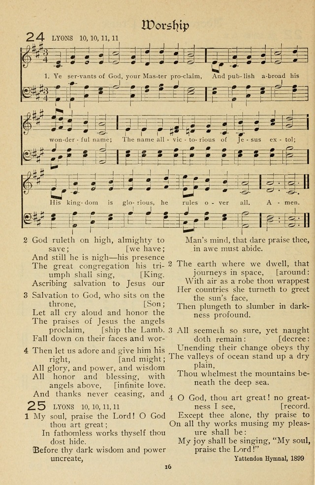 The Sanctuary Hymnal, published by Order of the General Conference of the United Brethren in Christ page 17
