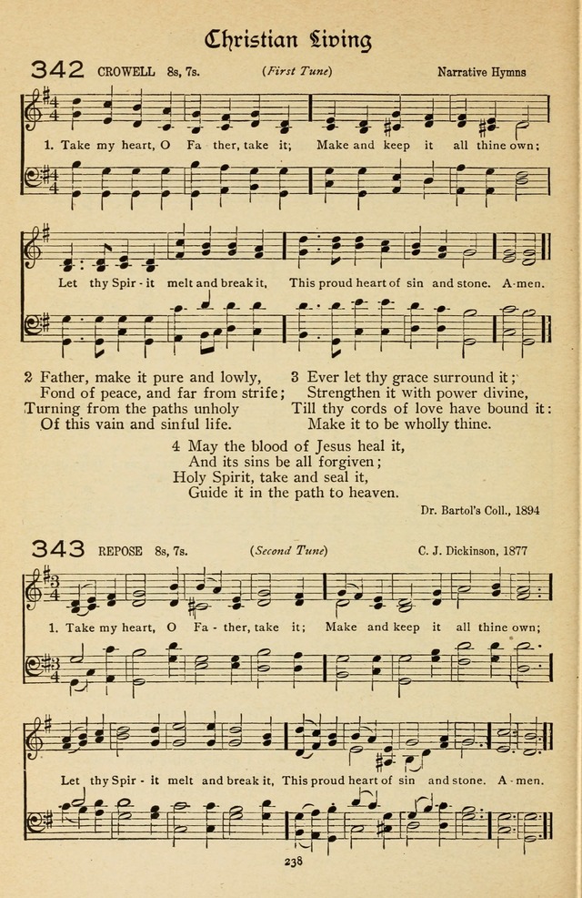The Sanctuary Hymnal, published by Order of the General Conference of the United Brethren in Christ page 239