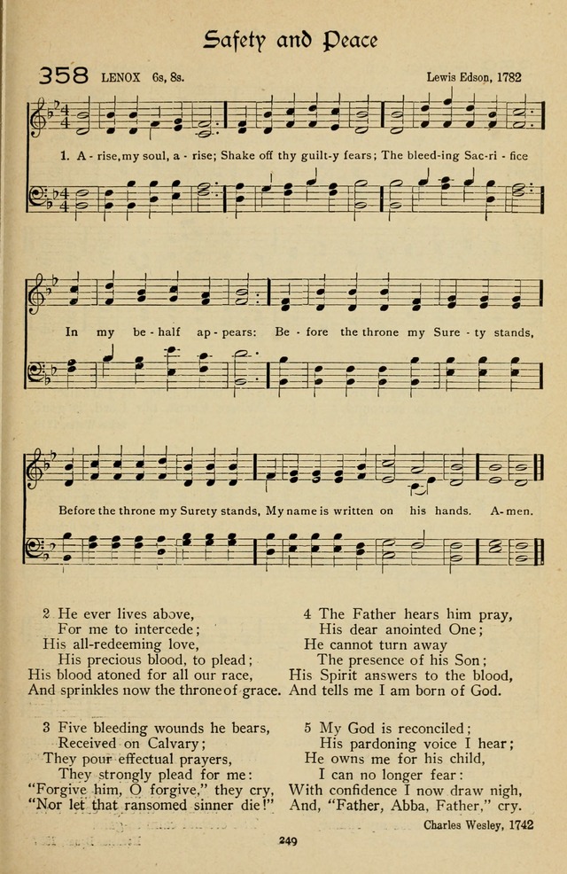 The Sanctuary Hymnal, published by Order of the General Conference of the United Brethren in Christ page 250