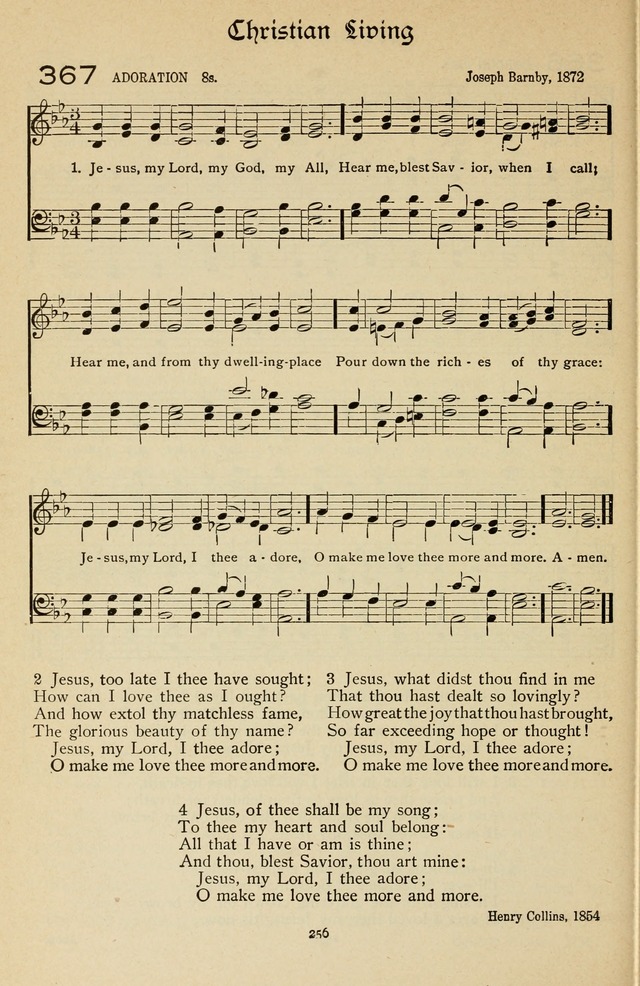 The Sanctuary Hymnal, published by Order of the General Conference of the United Brethren in Christ page 257