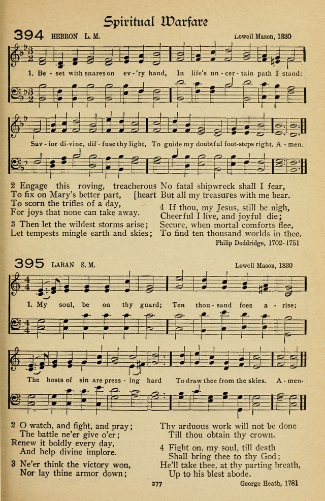 The Sanctuary Hymnal, published by Order of the General Conference of the United Brethren in Christ page 278