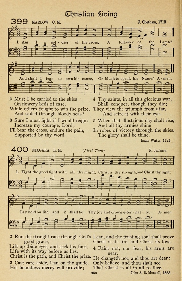 The Sanctuary Hymnal, published by Order of the General Conference of the United Brethren in Christ page 281