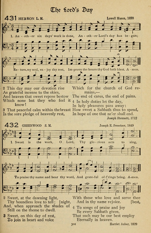 The Sanctuary Hymnal, published by Order of the General Conference of the United Brethren in Christ page 302