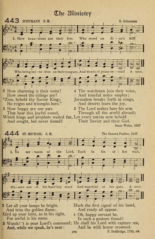 The Sanctuary Hymnal, published by Order of the General Conference of the United Brethren in Christ page 310