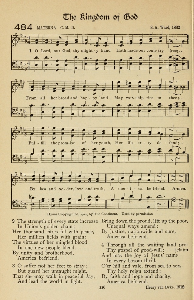 The Sanctuary Hymnal, published by Order of the General Conference of the United Brethren in Christ page 337
