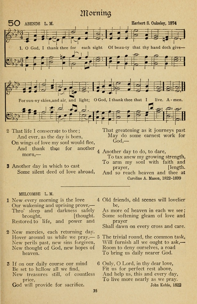 The Sanctuary Hymnal, published by Order of the General Conference of the United Brethren in Christ page 36