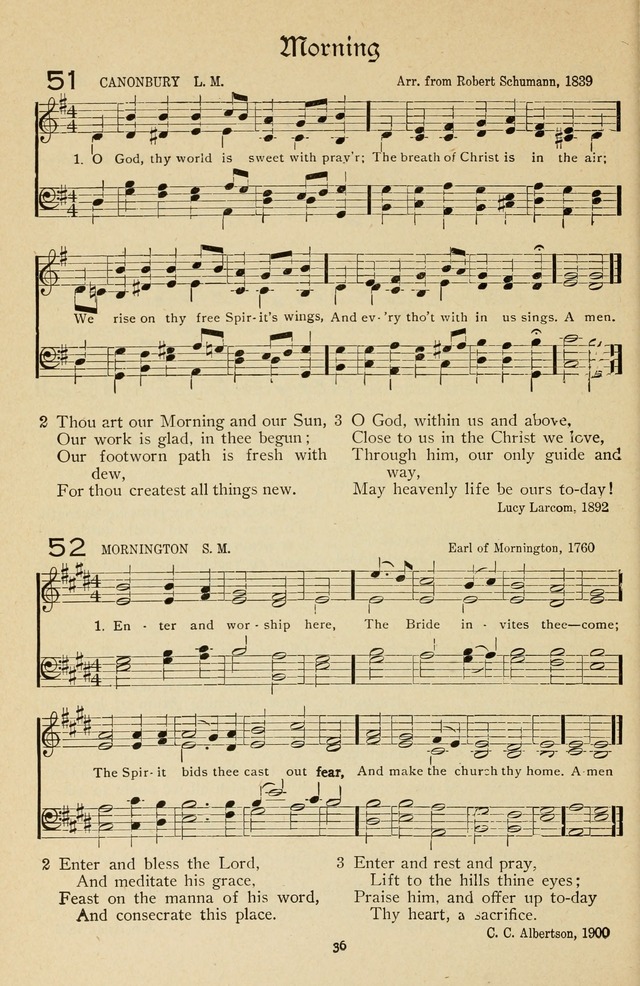 The Sanctuary Hymnal, published by Order of the General Conference of the United Brethren in Christ page 37