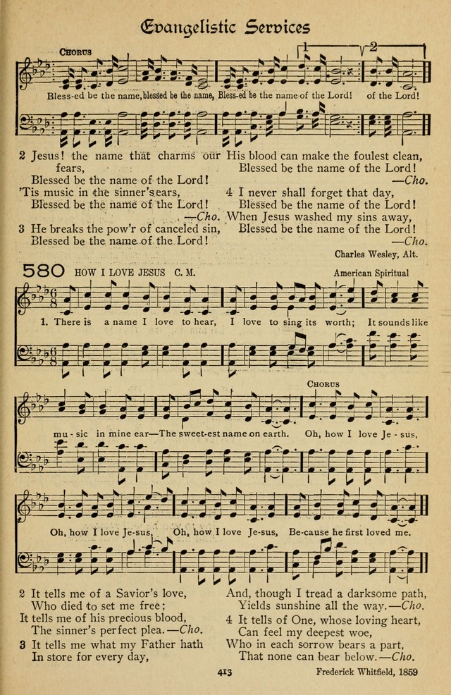 The Sanctuary Hymnal, published by Order of the General Conference of the United Brethren in Christ page 414
