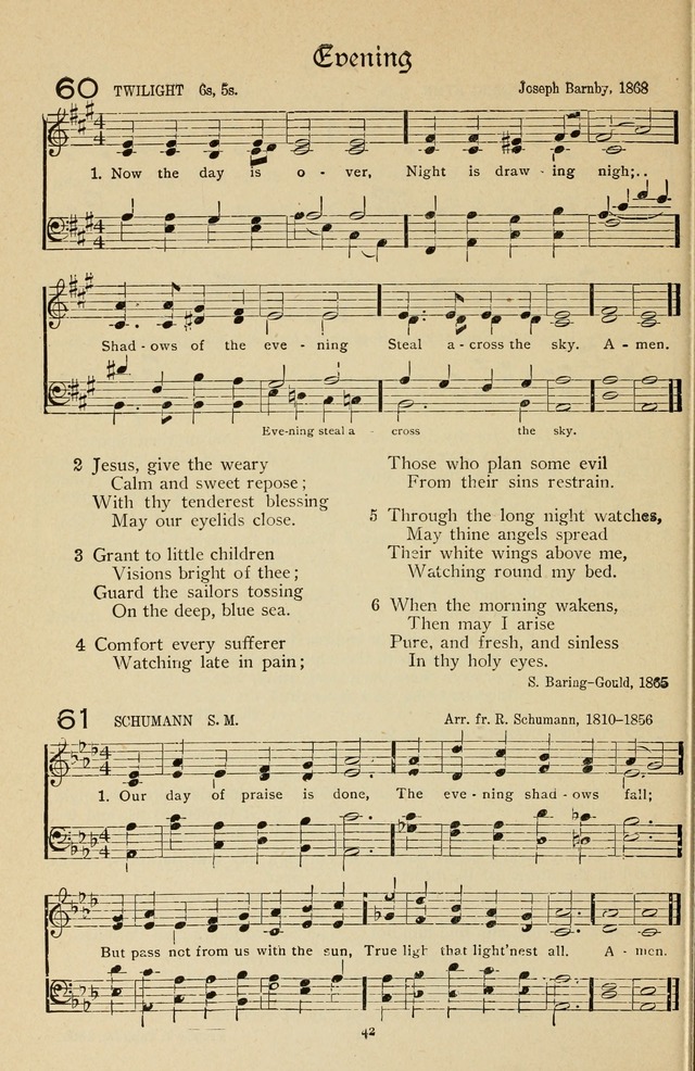 The Sanctuary Hymnal, published by Order of the General Conference of the United Brethren in Christ page 43