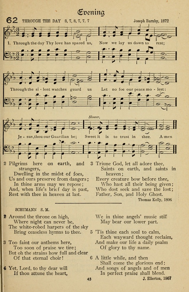 The Sanctuary Hymnal, published by Order of the General Conference of the United Brethren in Christ page 44