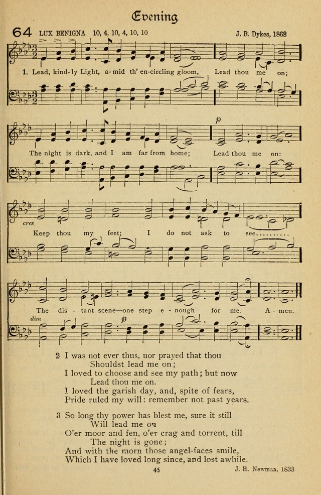 The Sanctuary Hymnal, published by Order of the General Conference of the United Brethren in Christ page 46