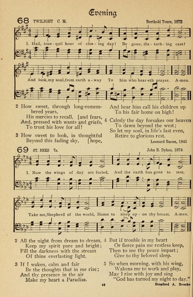 The Sanctuary Hymnal, published by Order of the General Conference of the United Brethren in Christ page 49