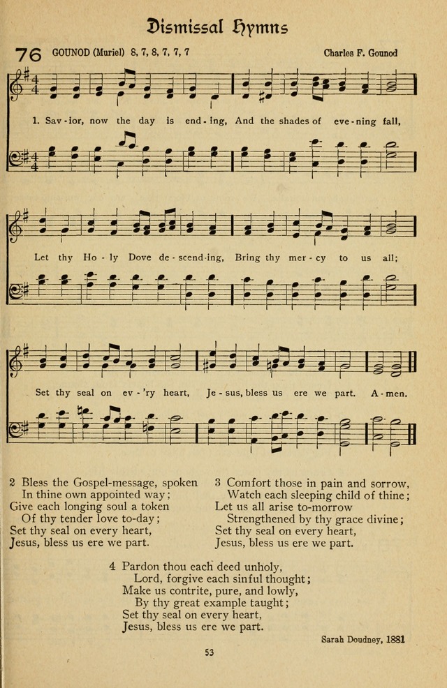 The Sanctuary Hymnal, published by Order of the General Conference of the United Brethren in Christ page 54