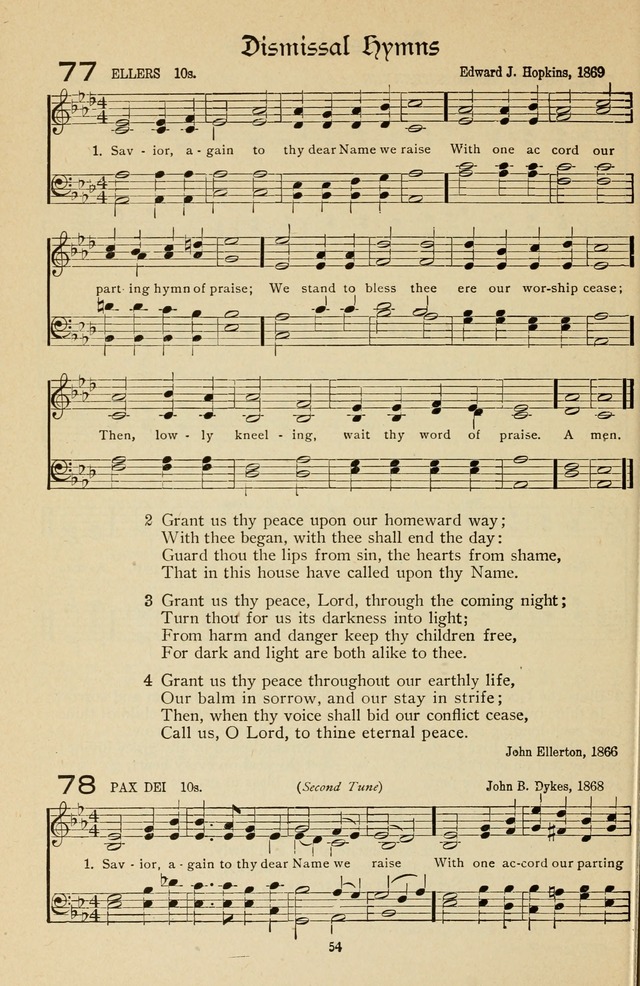 The Sanctuary Hymnal, published by Order of the General Conference of the United Brethren in Christ page 55