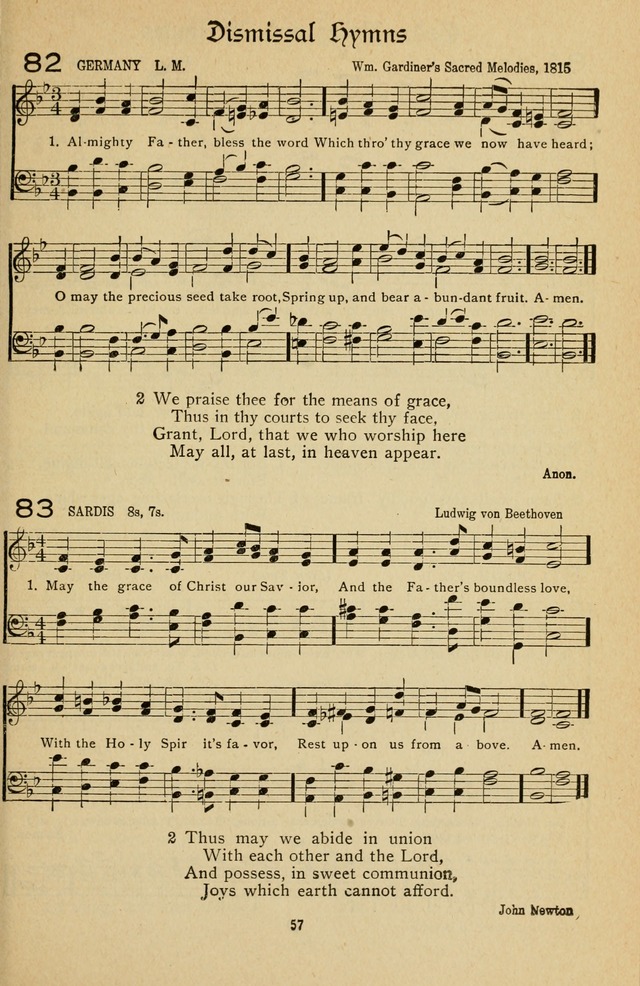 The Sanctuary Hymnal, published by Order of the General Conference of the United Brethren in Christ page 58