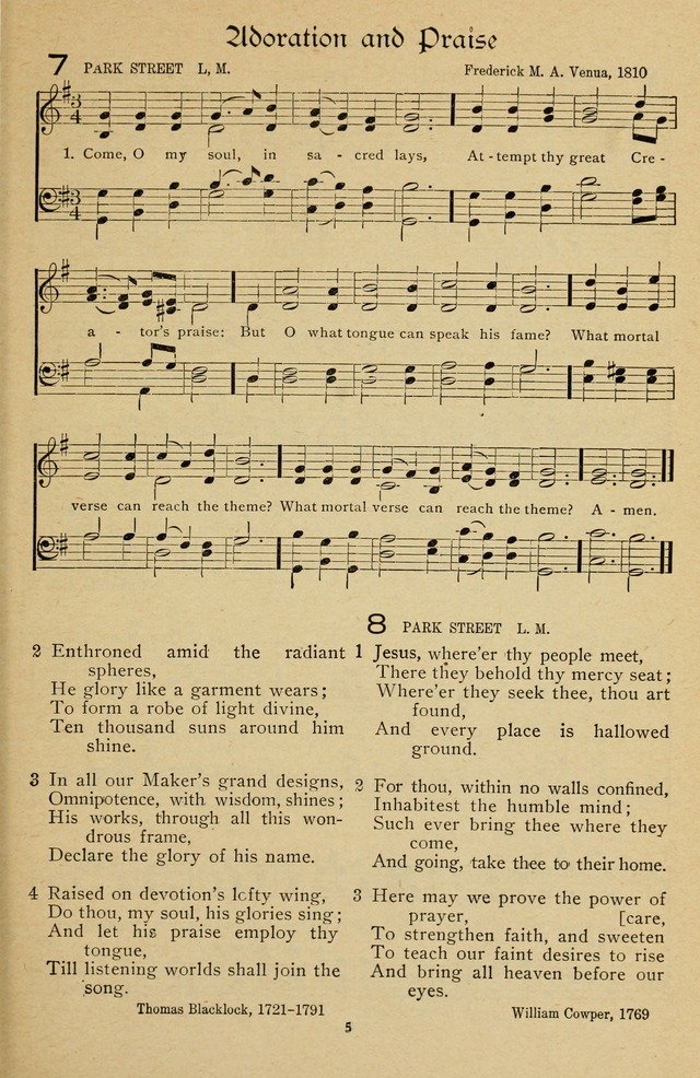 The Sanctuary Hymnal, published by Order of the General Conference of the United Brethren in Christ page 6