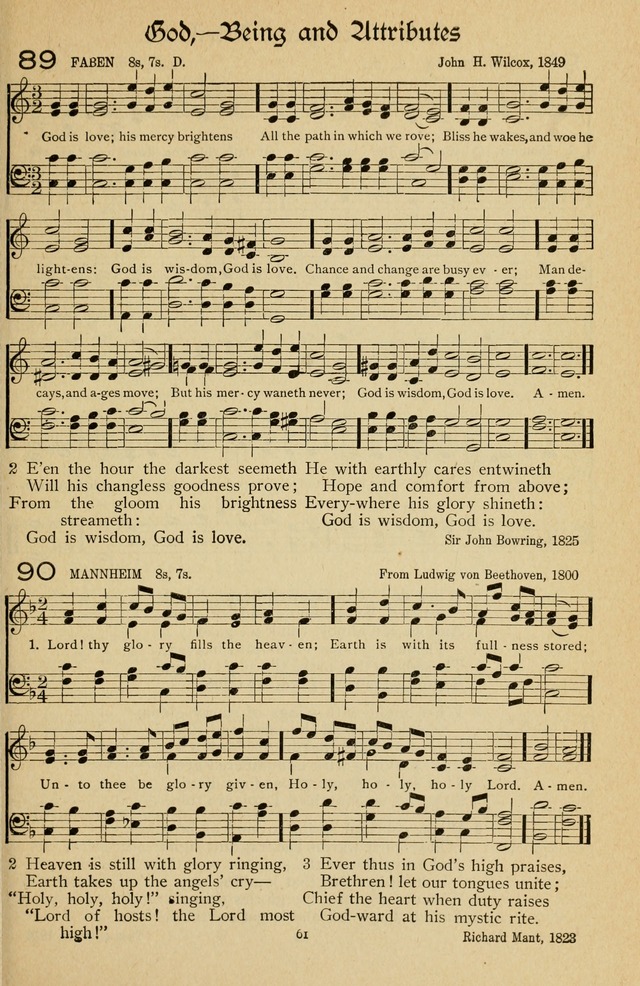 The Sanctuary Hymnal, published by Order of the General Conference of the United Brethren in Christ page 62