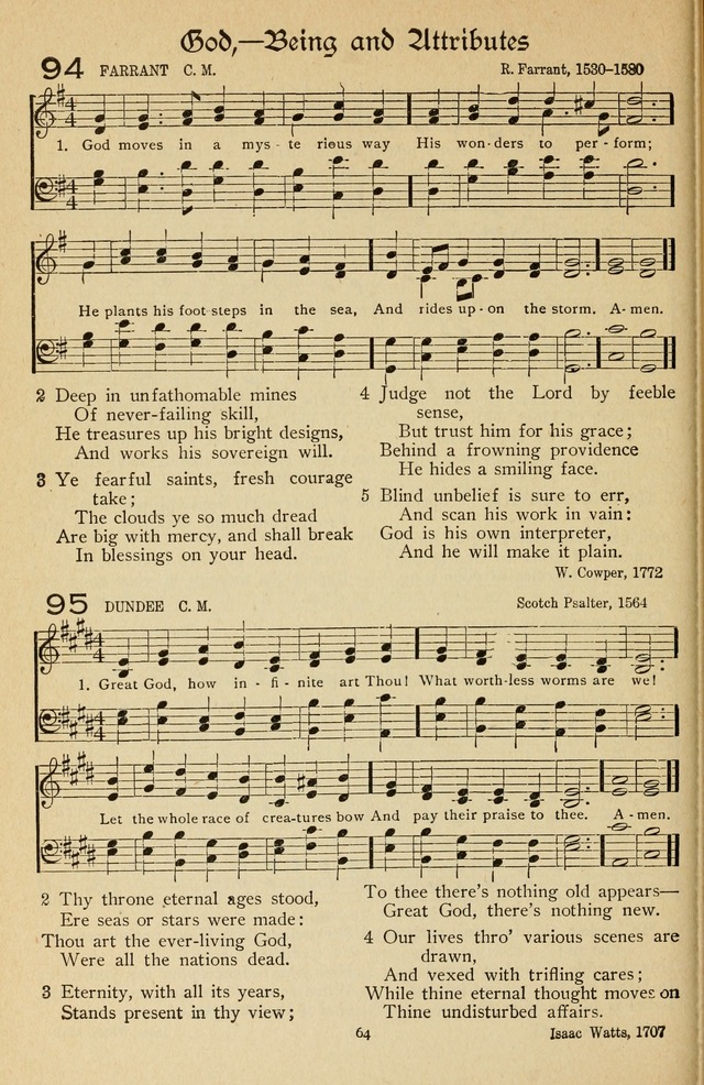 The Sanctuary Hymnal, published by Order of the General Conference of the United Brethren in Christ page 65