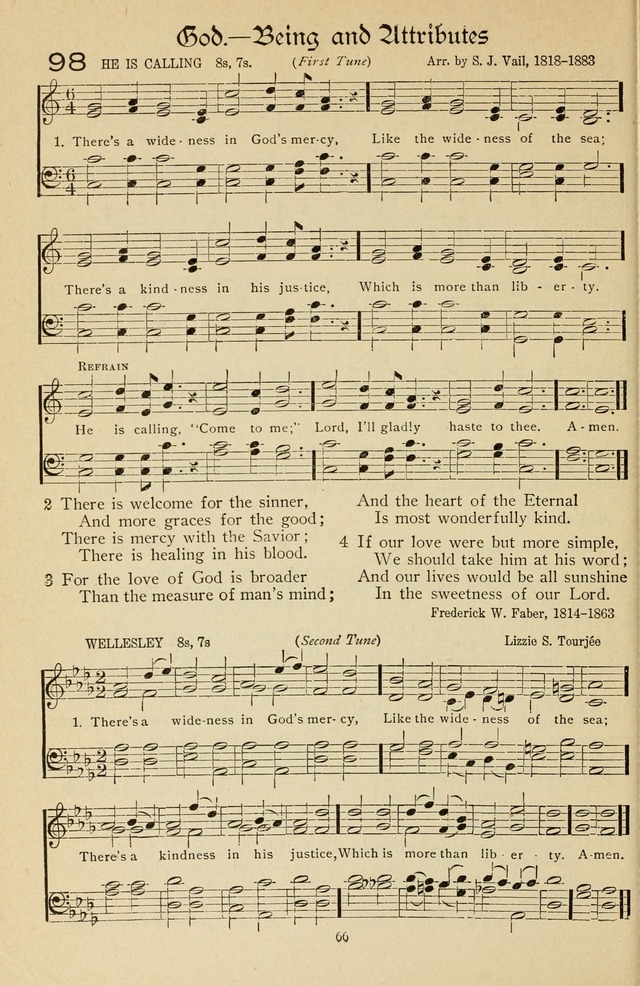 The Sanctuary Hymnal, published by Order of the General Conference of the United Brethren in Christ page 67