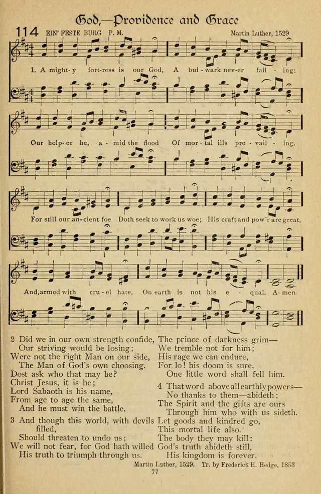The Sanctuary Hymnal, published by Order of the General Conference of the United Brethren in Christ page 78