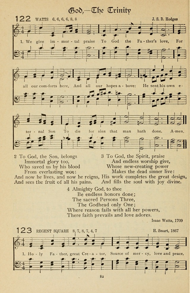 The Sanctuary Hymnal, published by Order of the General Conference of the United Brethren in Christ page 83