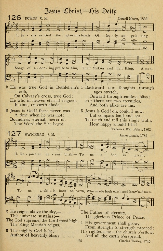 The Sanctuary Hymnal, published by Order of the General Conference of the United Brethren in Christ page 86