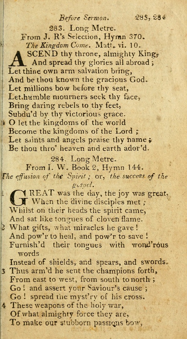 A Selection of Hymns & Psalms: from the most approved authors: principally from Watts & Rippon: together with originals page 255
