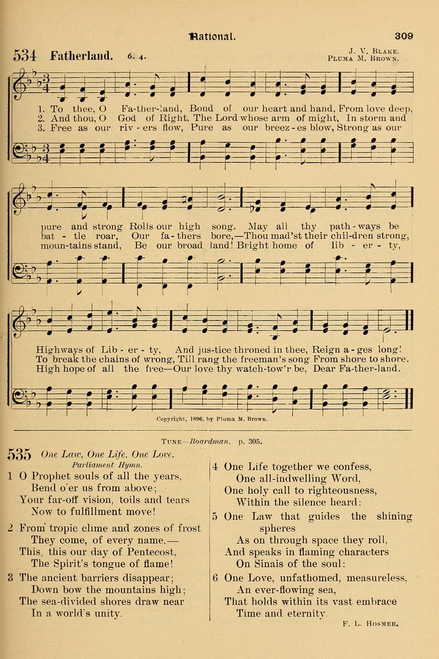 Song-Hymnal of Praise and Joy: a selection of spiritual songs, old and new page 308