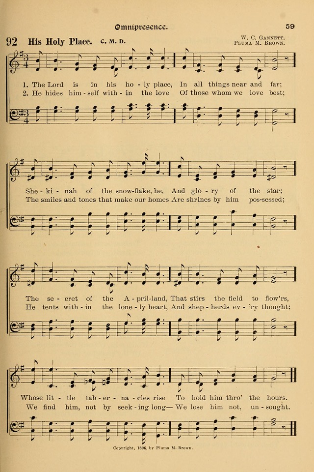 Song-Hymnal of Praise and Joy: a selection of spiritual songs, old and new page 60