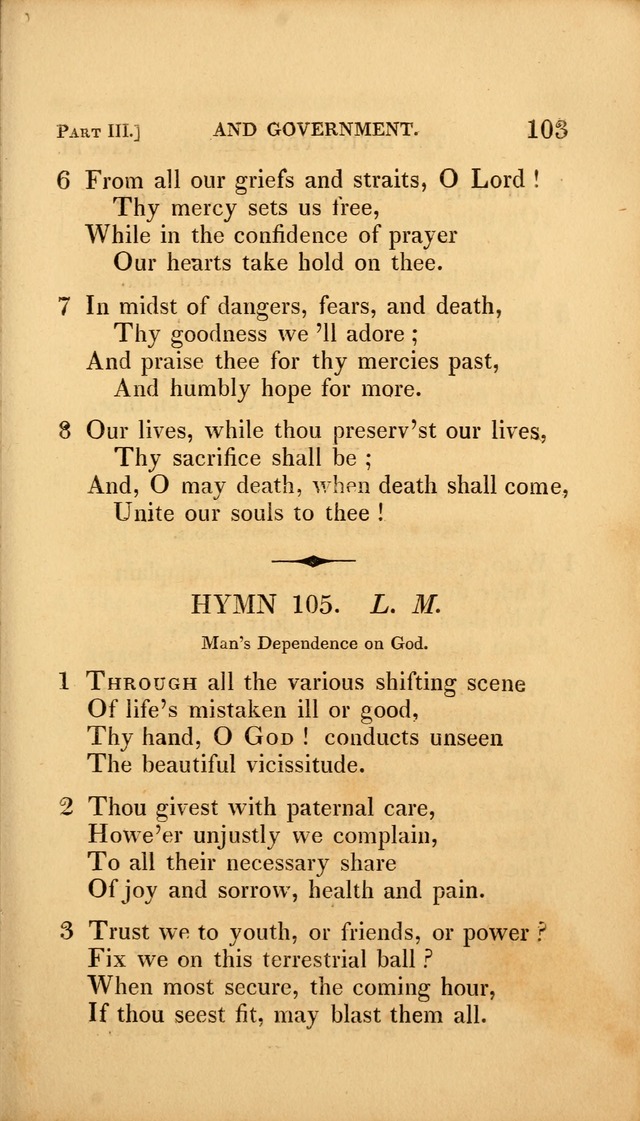 A Selection of Hymns and Psalms: for social and private worship (3rd ed. corr.) page 103