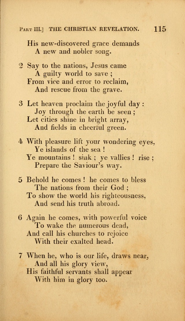 A Selection of Hymns and Psalms: for social and private worship (3rd ed. corr.) page 115