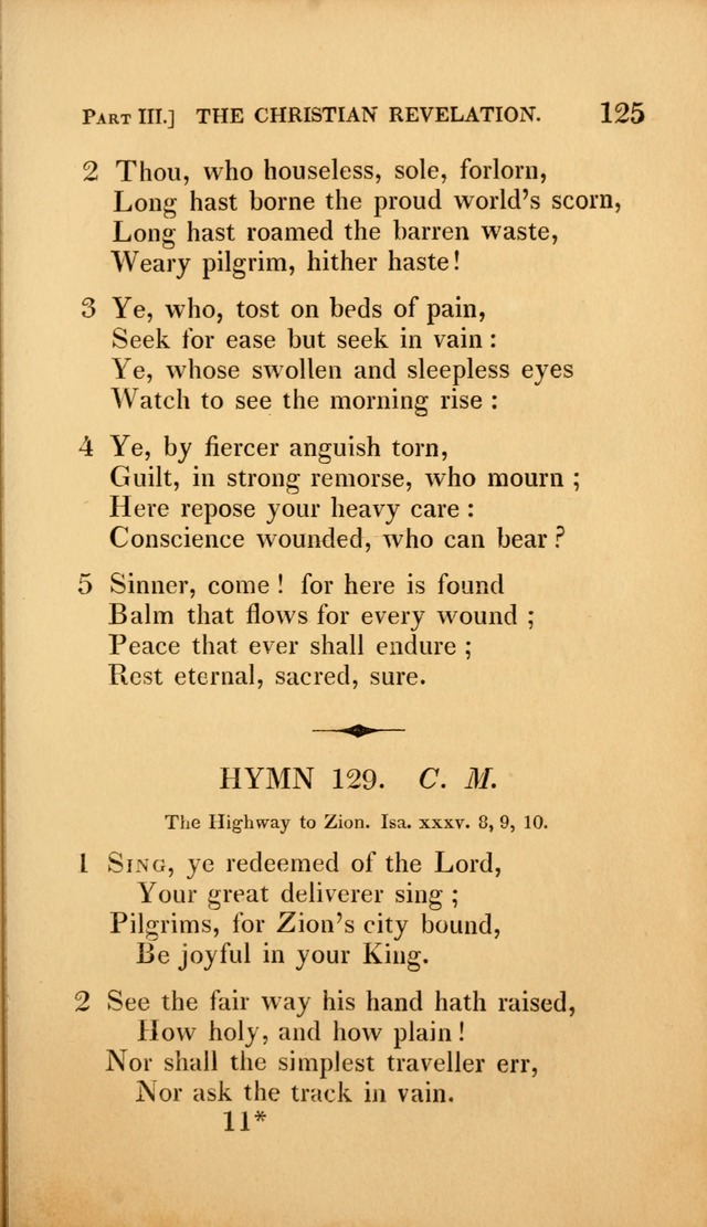 A Selection of Hymns and Psalms: for social and private worship (3rd ed. corr.) page 125