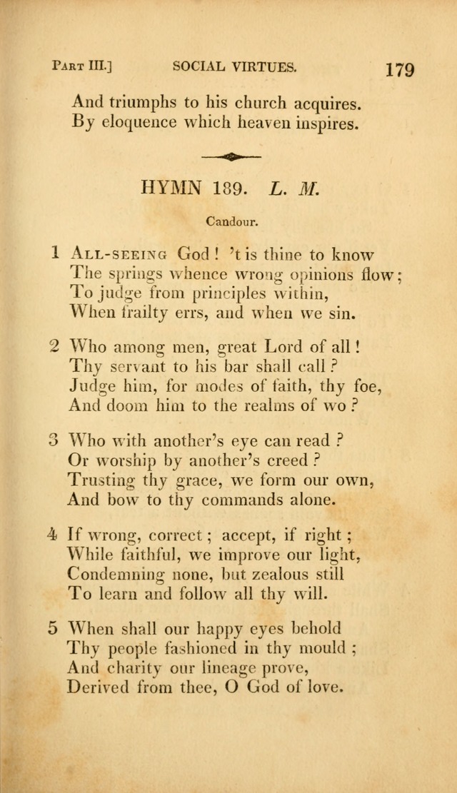 A Selection of Hymns and Psalms: for social and private worship (3rd ed. corr.) page 179