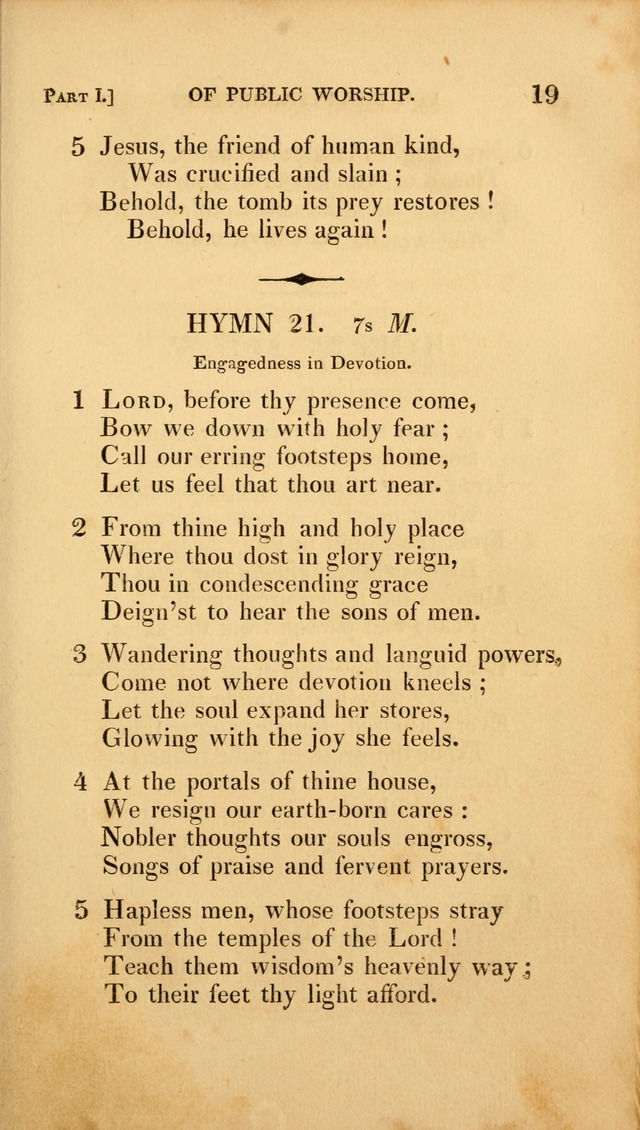 A Selection of Hymns and Psalms: for social and private worship (3rd ed. corr.) page 19