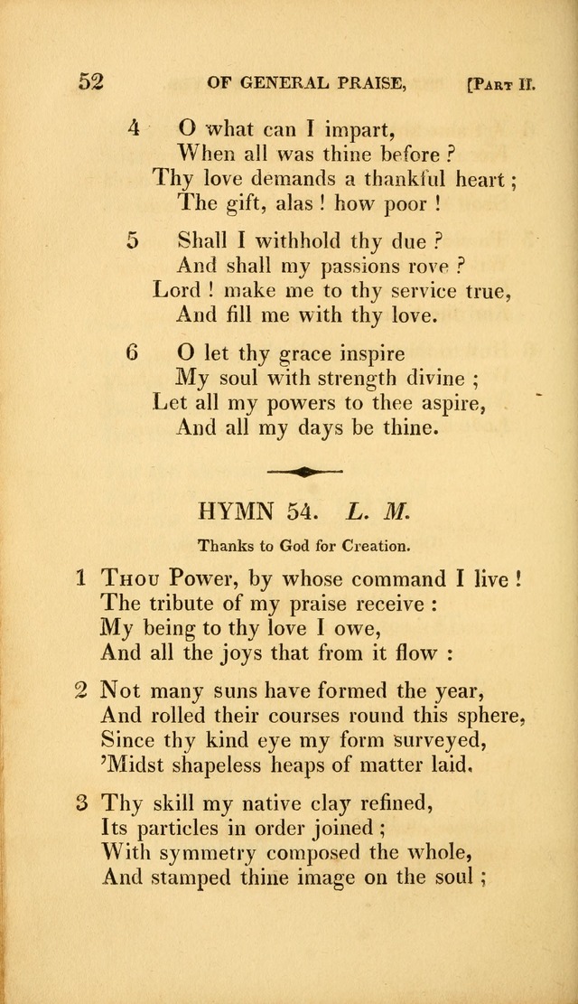 A Selection of Hymns and Psalms: for social and private worship (3rd ed. corr.) page 52