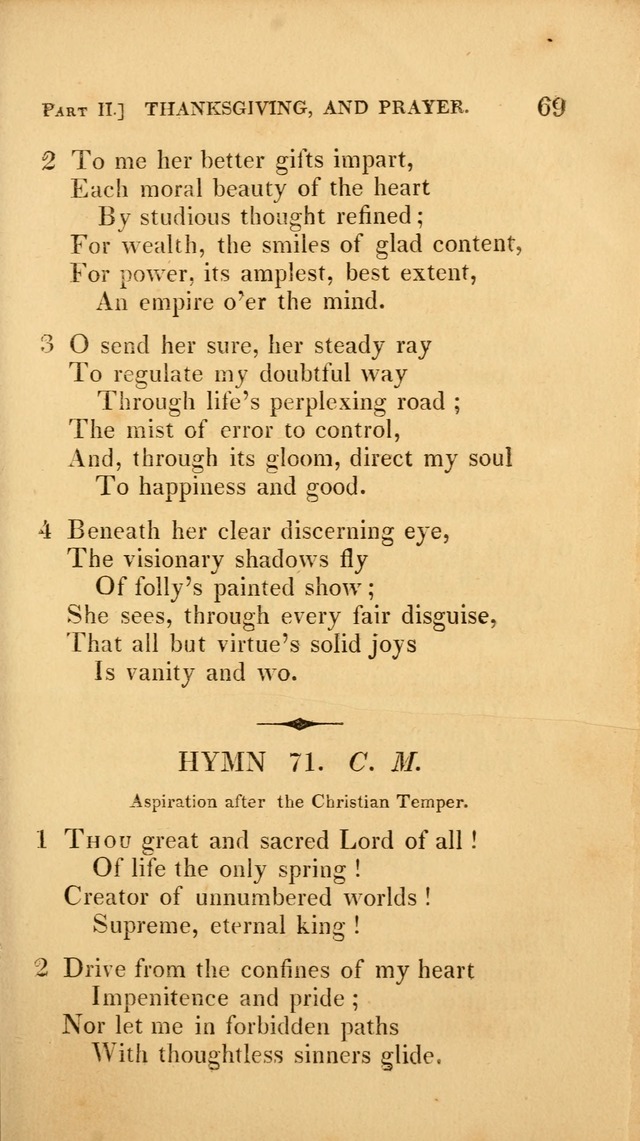 A Selection of Hymns and Psalms: for social and private worship (3rd ed. corr.) page 69