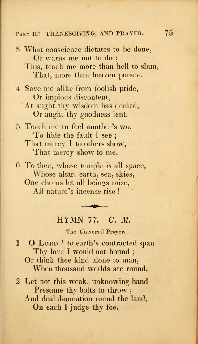 A Selection of Hymns and Psalms: for social and private worship (3rd ed. corr.) page 75