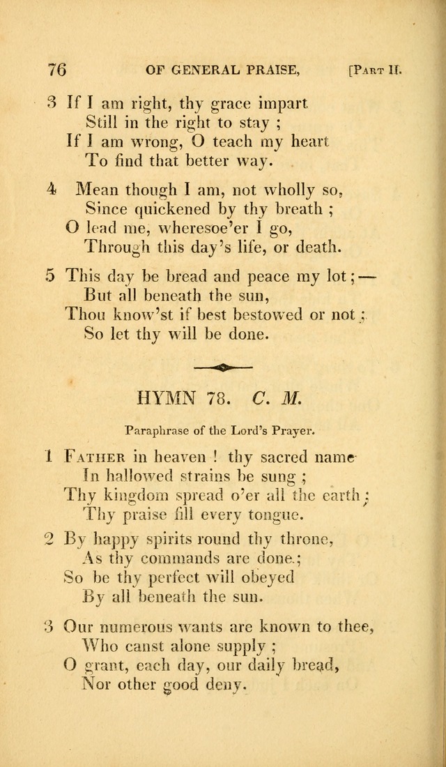 A Selection of Hymns and Psalms: for social and private worship (3rd ed. corr.) page 76