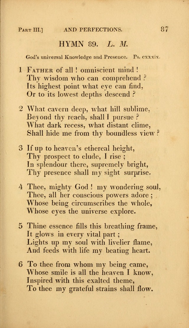 A Selection of Hymns and Psalms: for social and private worship (3rd ed. corr.) page 87