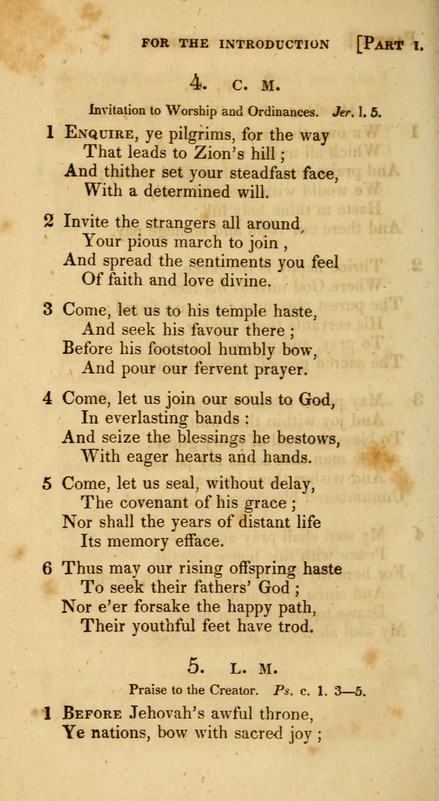A Selection of Hymns and Psalms, for Social and Private Worship. (11th ed.) page 5