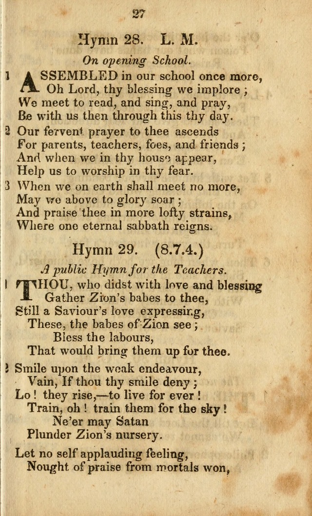 Selection of Hymns for the Sunday School Union of the Methodist Episcopal Church page 27