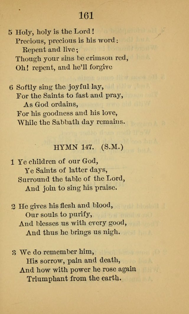 Sacred Hymns and Spiritual Songs, for the Church of Jesus Christ of Latter-Day Saints. (14th ed.) page 164