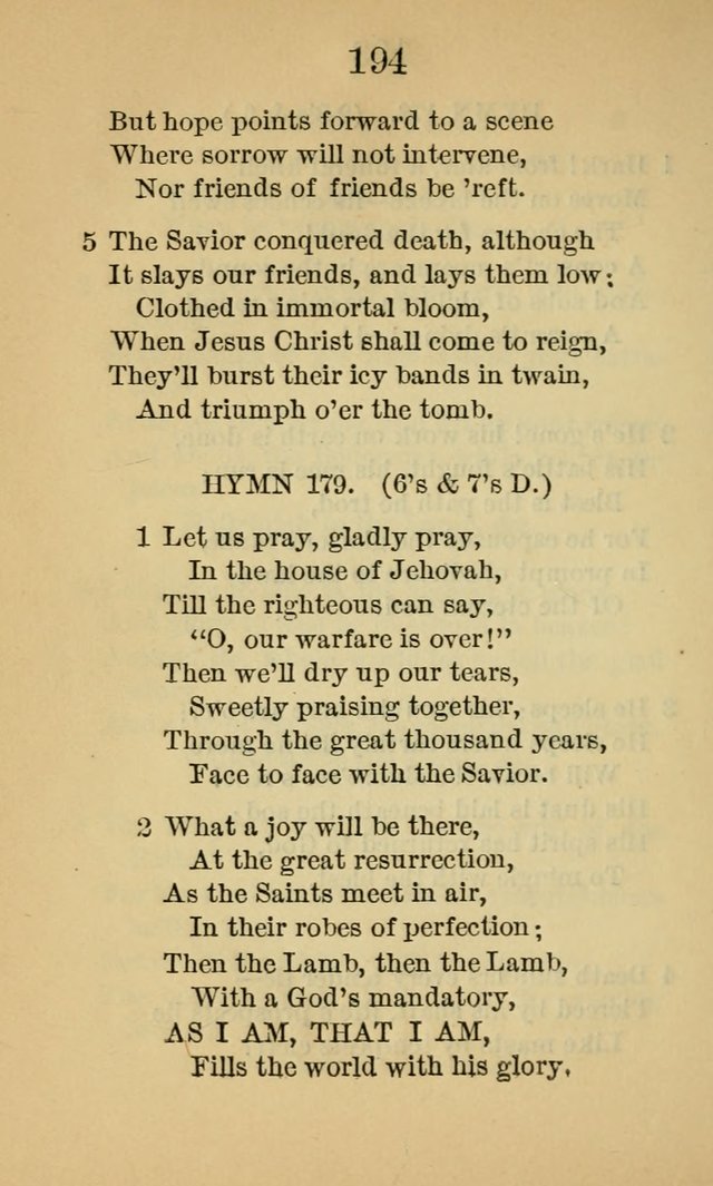 Sacred Hymns and Spiritual Songs, for the Church of Jesus Christ of Latter-Day Saints. (14th ed.) page 197
