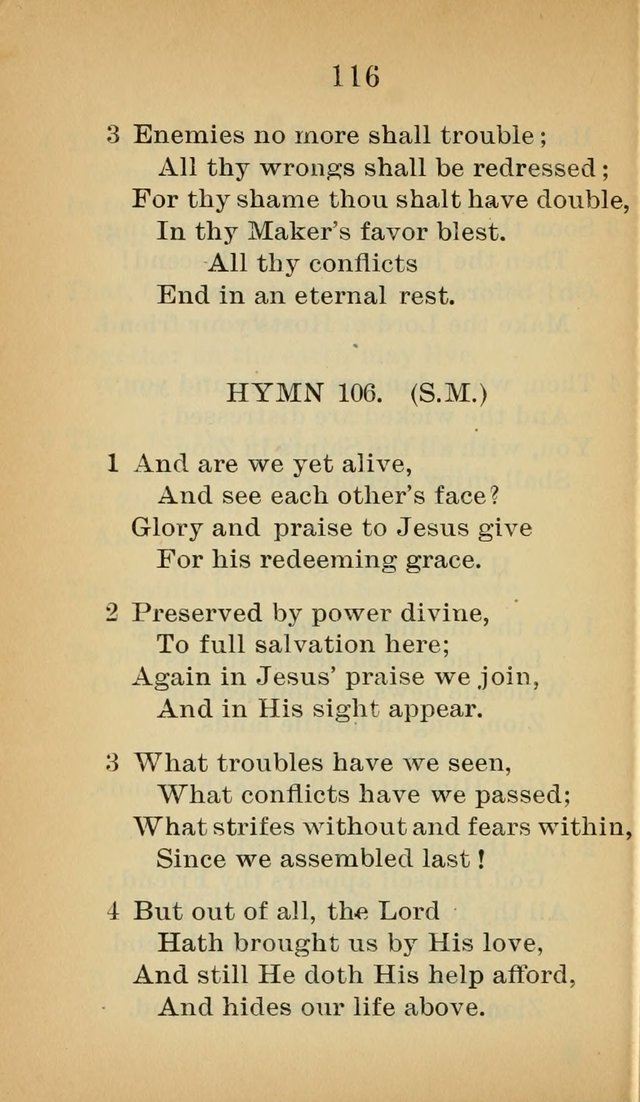 Sacred Hymns and Spiritual Songs for the Church of Jesus Christ of Latter-Day Saints (20th ed.) page 116