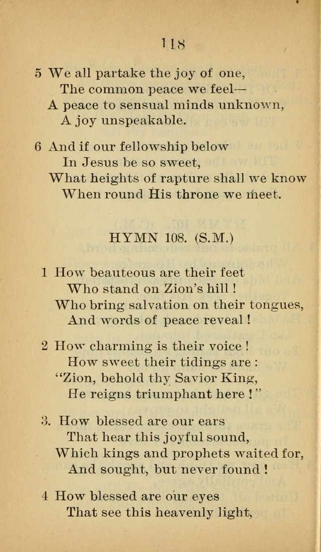Sacred Hymns and Spiritual Songs for the Church of Jesus Christ of Latter-Day Saints (20th ed.) page 118